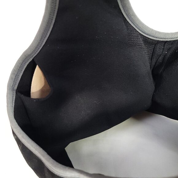Healthy Yoga Sports Bra Top  Black Size Medium w/padded inserts Workout Exercise - Picture 4 of 8